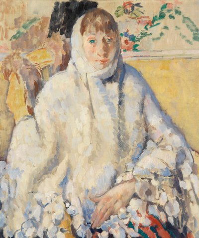 Beyaz Şallı Hasta Kadın by Rik Wouters