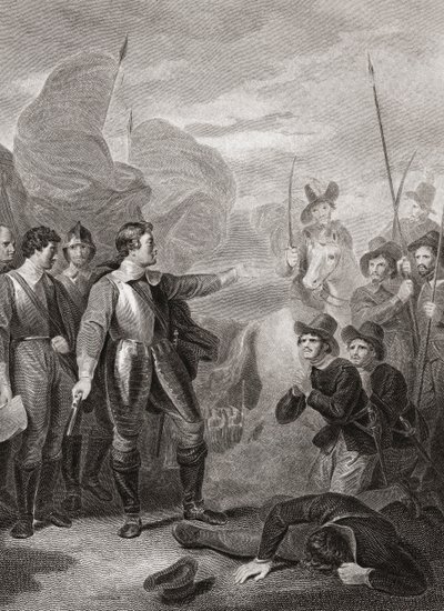 Oliver Cromwell, Burford İsyanını bastırıyor. (Yazdır) by Robert (after) Smirke