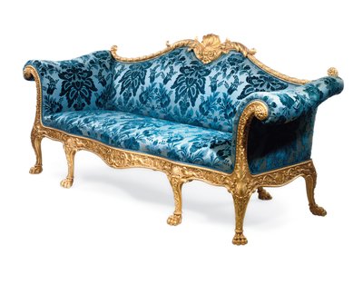 Bir George III yaldızlı kanepe by Robert Adam