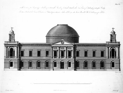 The South Elevation of Register House, Edinburgh, J. Roberts tarafından oyulmuş, 1773 by Robert Adam