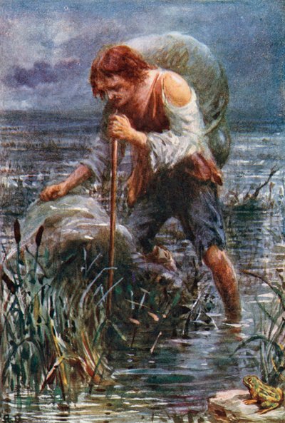 Slough of Despond (renkli taş baskı) by Robert Ambrose (after) Dudley