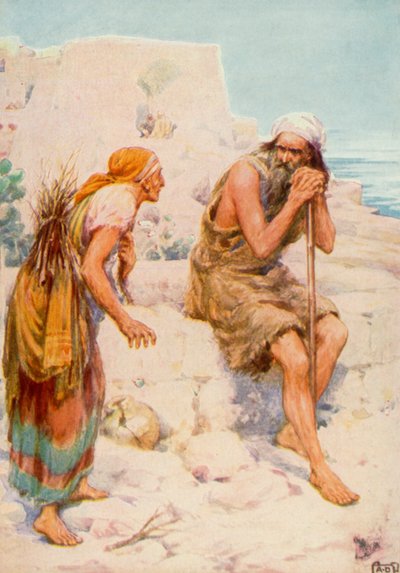 İlyas ve Dul (renkli taş) by Robert Ambrose Dudley