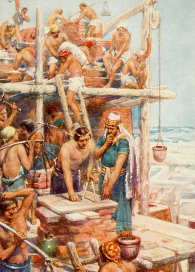 Babil Kulesi (renkli taş) by Robert Ambrose Dudley