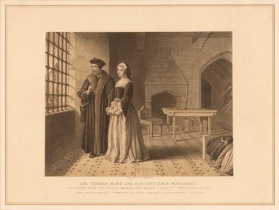Sir Thomas More ve kızı Margaret, 1878 by Robert Anderson
