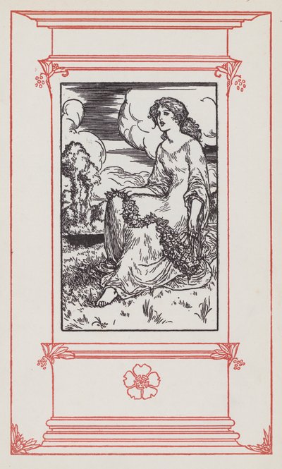 İngilizce Şarkı Sözleri (lito) için İllüstrasyon by Robert Anning Bell
