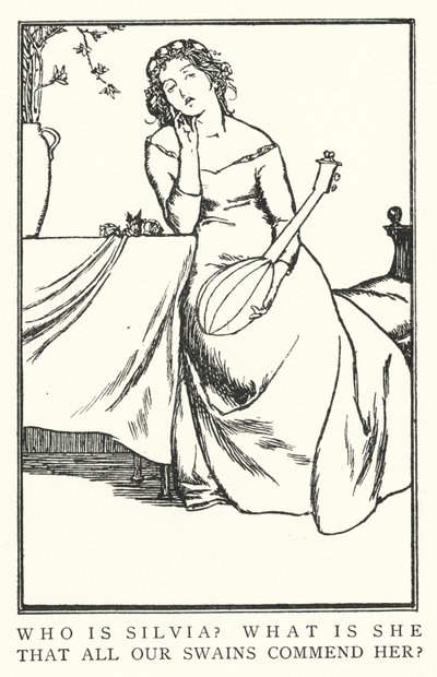 Silvia kimdir? O nedir, bütün kuğularımızın onu övdüğü? (lito) by Robert Anning Bell