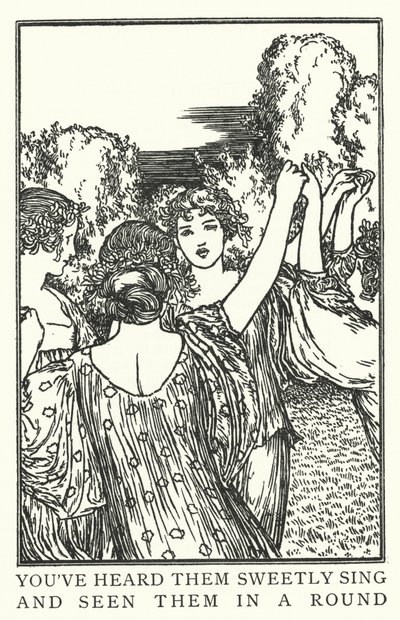 Onları tatlı bir şekilde şarkı söylerken duydun ve onları bir turda gördün (lito) by Robert Anning Bell