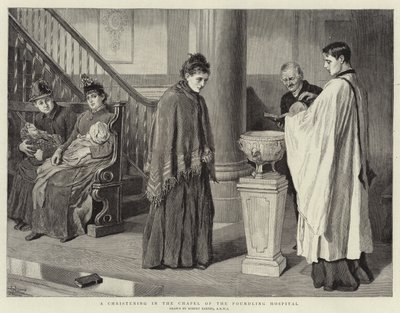 Foundling Hastanesi Şapelinde Bir Vaftiz by Robert Barnes