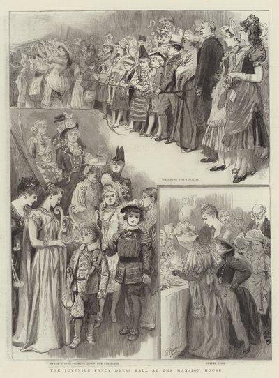 Köşkteki Çocuk Süslü Elbise Balosu by Robert Barnes