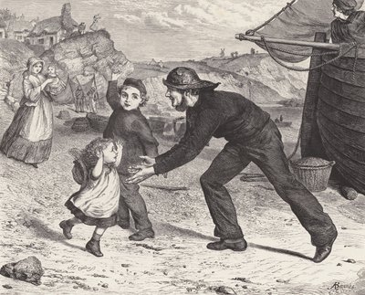 Balıkçının dönüşü (gravür) by Robert Barnes
