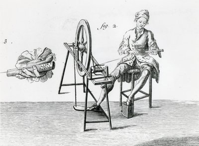 Rustik ekonomi, pamuk, Ansiklopediden Denis Diderot 1713-84 gravür bw fotoğraf detayı 164438 by Robert Benard