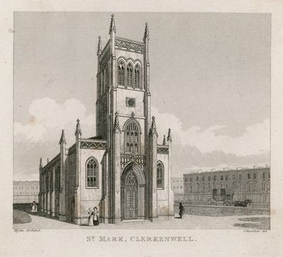 Aziz Mark Kilisesi, Clerkenwell by Robert Blemell Schnebbelie