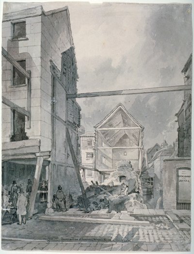 Chick Lane, Londra Şehri, 1825 by Robert Blemmell Schnebbelie