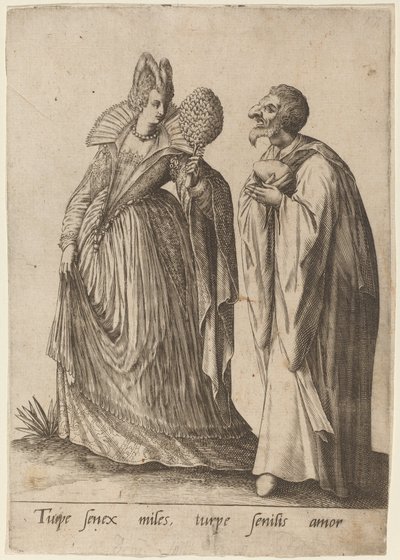 Çirkin yaşlı asker..., 1570-1650. by Robert Boissard