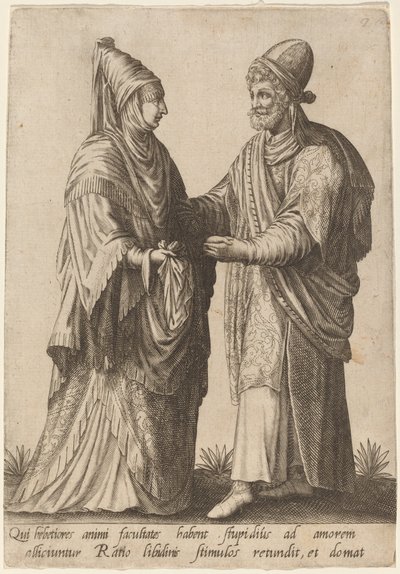 Zihinsel yetenekleri daha az olanlar... by Robert Boissard after Jean Jacques Boissard
