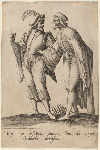 Çirkin olan tembel bir yaşlılıktır... by Robert Boissard after Jean Jacques Boissard