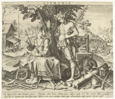 Almanya Germanya (nesne üzerindeki başlık) Avrupa ülkelerinin alegorileri (dizi başlığı) by Robert Bossart