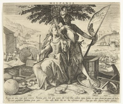 İspanya Hispania (nesne üzerindeki başlık) Avrupa ülkelerinin alegorileri (dizi başlığı) by Robert Bossart