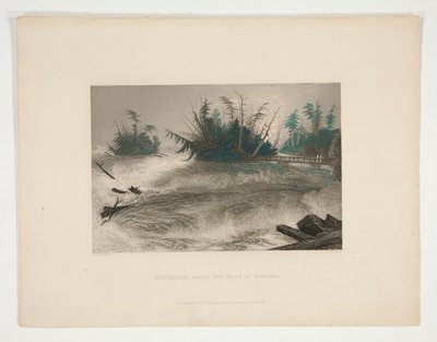 Niagara Şelalelerinin Üzerindeki Rapids, Nathaniel Parker Willis için illüstrasyon by Robert Brandard