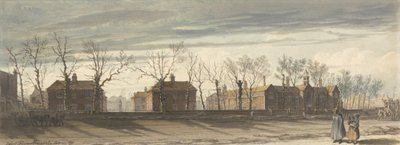 The Fishmonger's Almhouses, Newington Butts, Londra by Robert Bremmel Schnebbelie