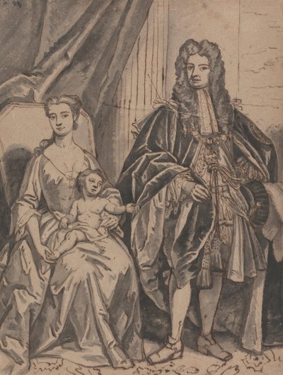 Buckingham Dükü John Sheffield ve Aile adlı bir Ailenin Portresi by Robert Byng