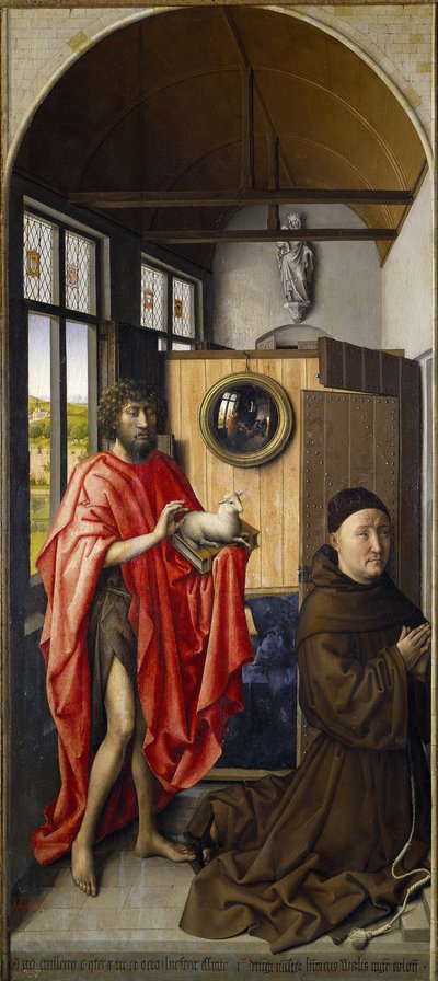 Vaftizci Yahya ve Fransisken Heinrich von Werl, 1437 by Robert Campin