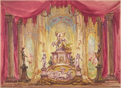 Ejderhayı Öldüren Aziz George Heykeli ile Sahne Seti by Robert Caney
