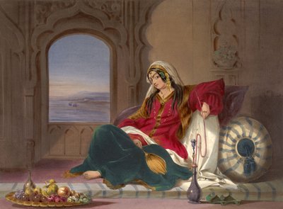 Kandahar Dereceli Leydi, Sigara İçen, 1848 by Robert Carrick