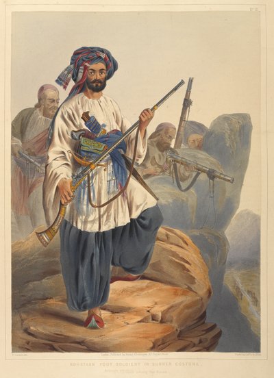 Ko-i-Staun yaz kostümü içinde, kayaların arasında aktif olarak kullanılan piyade (renkli taş) by Robert Carrick