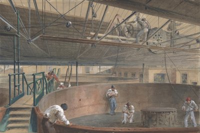 Telgraf İnşaatı İşlerinde Kablonun Büyük Tanklarda Sarılması..., 1865, 1865. by Robert Charles Dudley