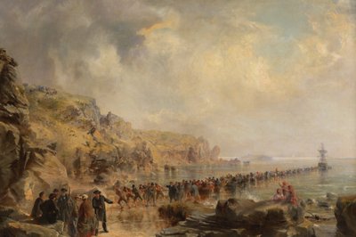 Atlantik Kablosunun Kıyı Ucuna İniş, 1866. by Robert Charles Dudley