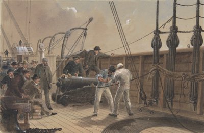 25 Temmuz 1865, 1865-66 Büyük Doğu Gemisinde İlk Kazadan Sonra Kablonun Eklenmesi. by Robert Charles Dudley