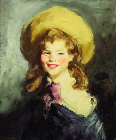 büyük şapkalı kız, by Robert Cozad Henri