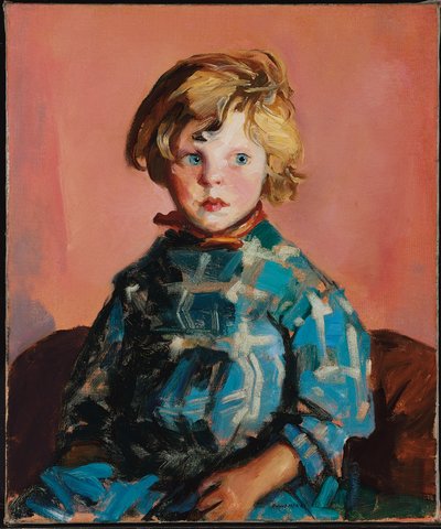 Mavi Ekose Elbise by Robert Cozad Henri