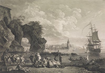 Napoli yakınlarındaki Pausilype manzarası, 1785. by Robert Daudet