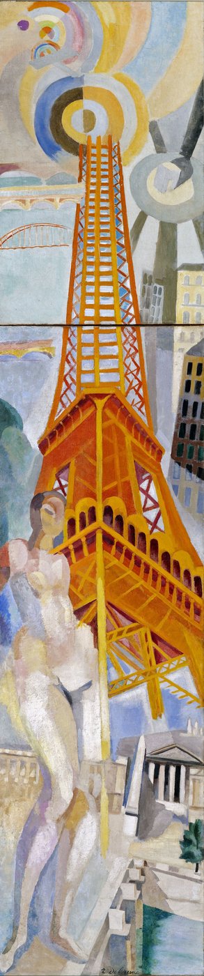 Paris Şehri, Kadın ve Eyfel Kulesi, 1925. by Robert Delaunay