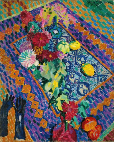 Eldivenli natürmort, 1906-1907. by Robert Delaunay