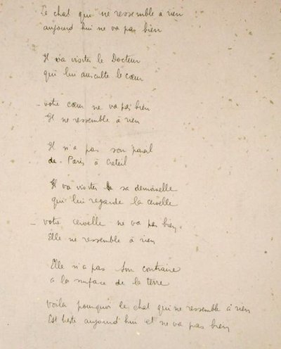 Dünyadaki Hiçbir Şeye Benzer Olmayan Kedi, Robert Desnos