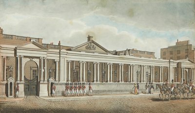 Carlton House, Pall Mall (kalem, mürekkep ve sulu boya) by Robert Dighton