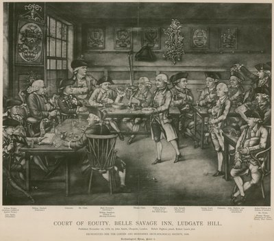 Eşitlik Mahkemesi, Belle Savage Inn, Ludgate Hill, Londra by Robert Dighton