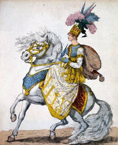 Bayan Johnston, Tatar Timur'un Melodramında, 1811 by Robert Dighton