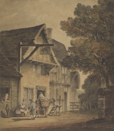Boar Inn'in Dışındaki Figürler by Robert Dixon