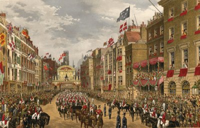 Temple Bar, Londra, 7 Mart 1863 (gravür) by Robert Dudley