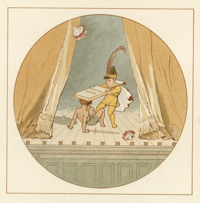 Sahnede kavga eden iki küçük çocuk by Robert Dudley