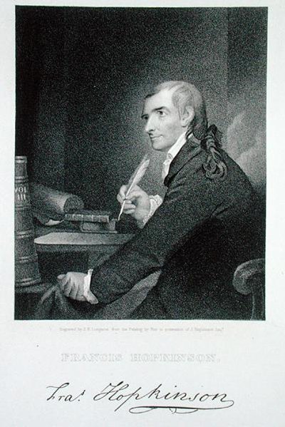 Francis Hopkinson (1738-91) James Barton Longacre (1794-1869) tarafından gravür (gravür) by Robert Edge (after) Pine