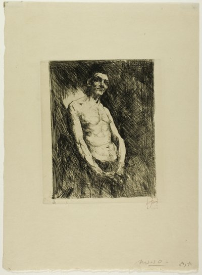 Yarı Çıplak Erkek Figürü by Robert Frederick Blum
