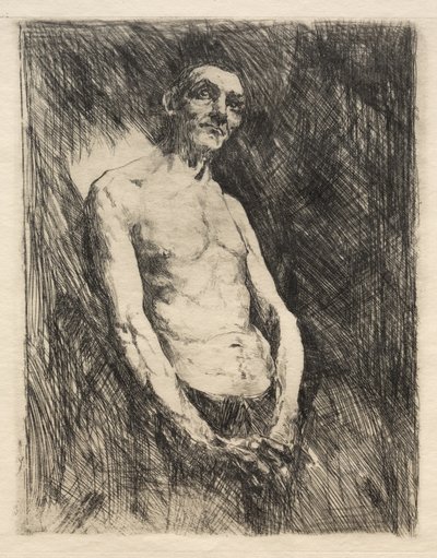 Yarı Çıplak Erkek Figürü by Robert Frederick Blum