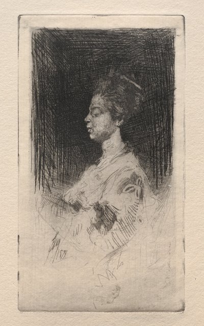 Bir Japon Kızın Profil Başkanı, 1879. by Robert Frederick Blum