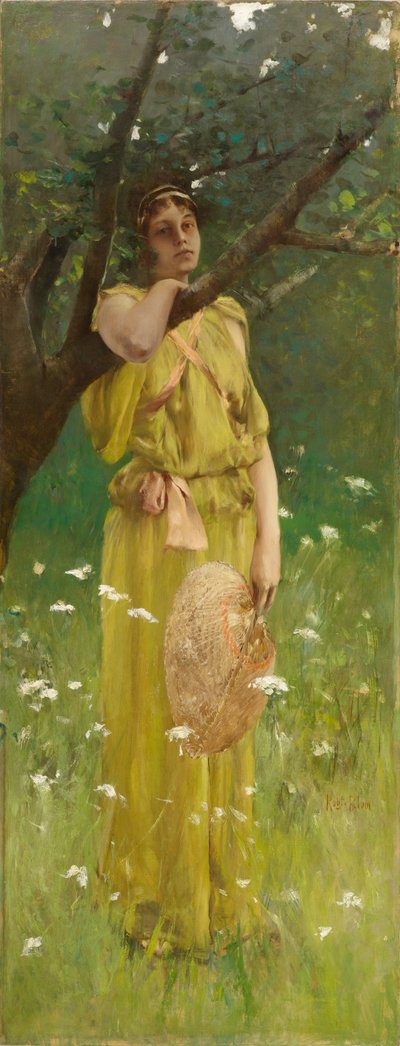 Reverie, c.1883-1884 (tuval üzerine yağlı boya) by Robert Frederick Blum