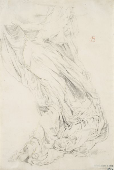 Moods to Music duvar resmi için perdelik çalışması, 1893-95 (kremalı kağıt üzerine sarı kalemle grafit) by Robert Frederick Blum